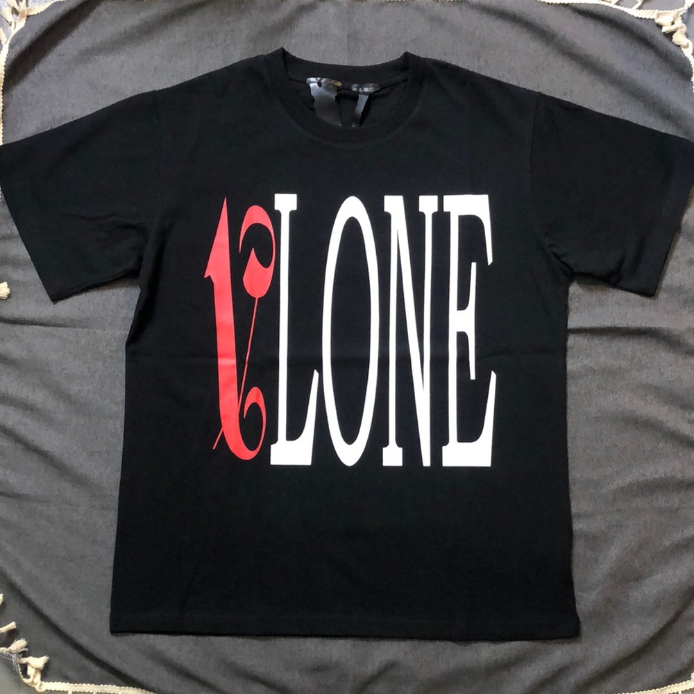 VLONE Black and Red Graphic Tee Short Sleeve